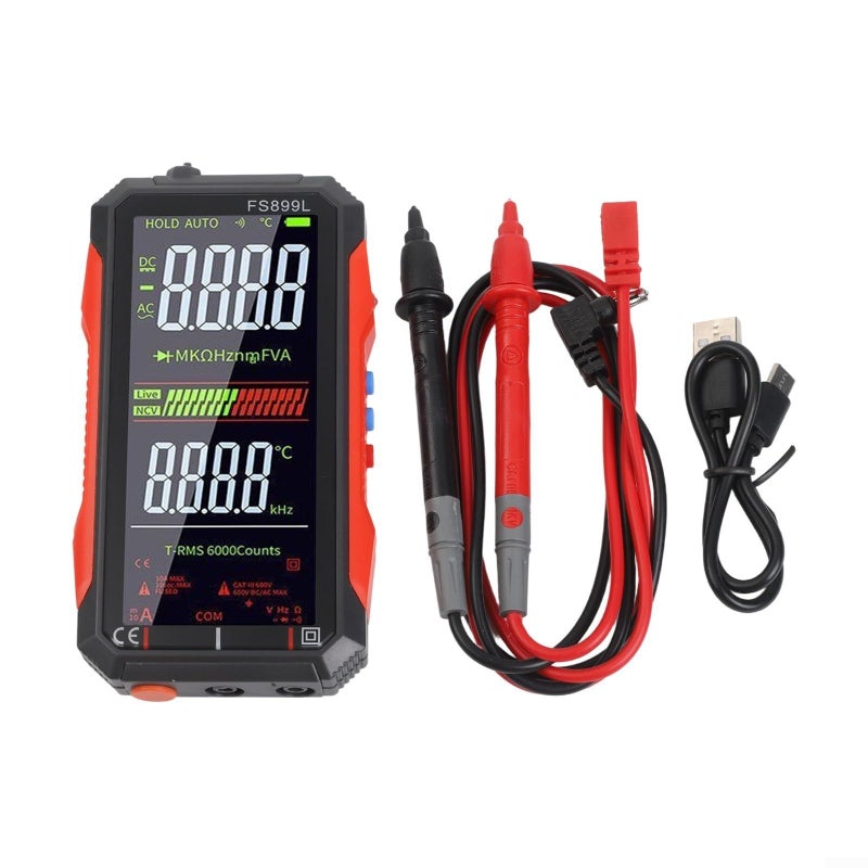 FS899L True RMS Digital Multimeter 6000 Counts Rechargeable USB C NCV - Image 2