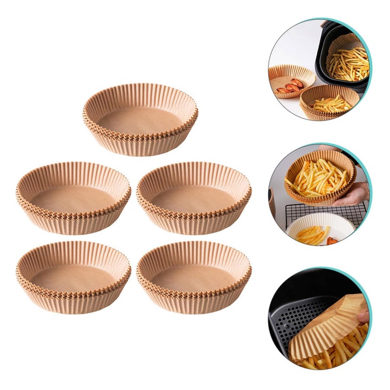 50 Pcs Round Heat Resistant Air Fryer Paper Liners Non Stick Oil Proof Disposable Parchment Sheets - Image 5