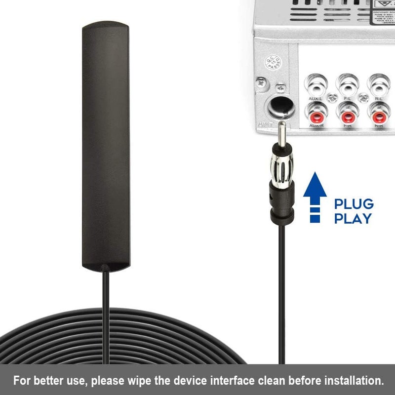 BINGFU Car Stereo FM AM Radio Antenna Car Adhesive Mount Hidden Patch Antenna for Vehicle Truck SUV Stereo in Dash Head Unit CD Media Receiver Player Audio HD Radio Tuner Amplifier - Image 4