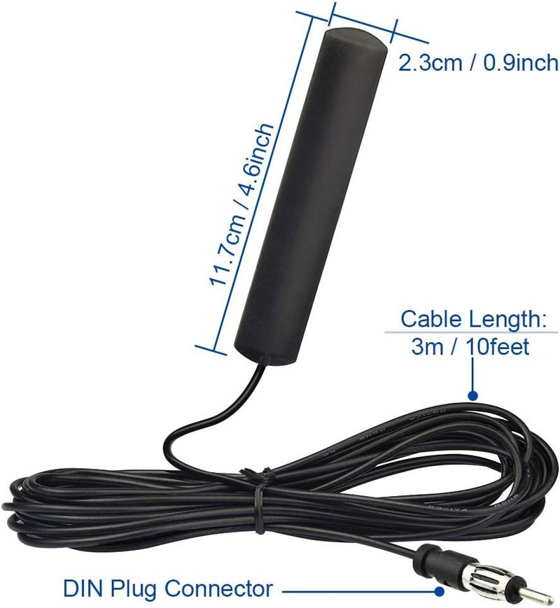 BINGFU Car Stereo FM AM Radio Antenna Car Adhesive Mount Hidden Patch Antenna for Vehicle Truck SUV Stereo in Dash Head Unit CD Media Receiver Player Audio HD Radio Tuner Amplifier - Image 2