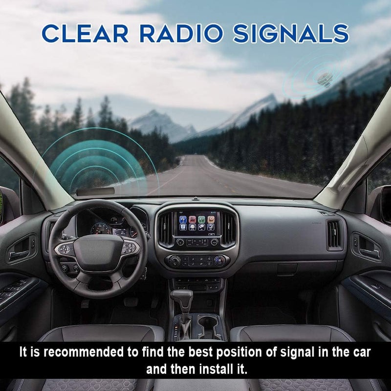 BINGFU Car Stereo FM AM Radio Antenna Car Adhesive Mount Hidden Patch Antenna for Vehicle Truck SUV Stereo in Dash Head Unit CD Media Receiver Player Audio HD Radio Tuner Amplifier - Image 5
