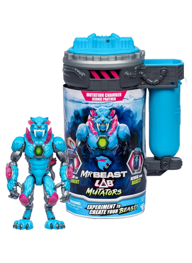 MrBeast Lab Mutation Chamber: Iconic Panther | Interactive Transformation | Lights & Sounds | Durable Build | Exclusive Collectible Figure | High-Quality Design - Image 1