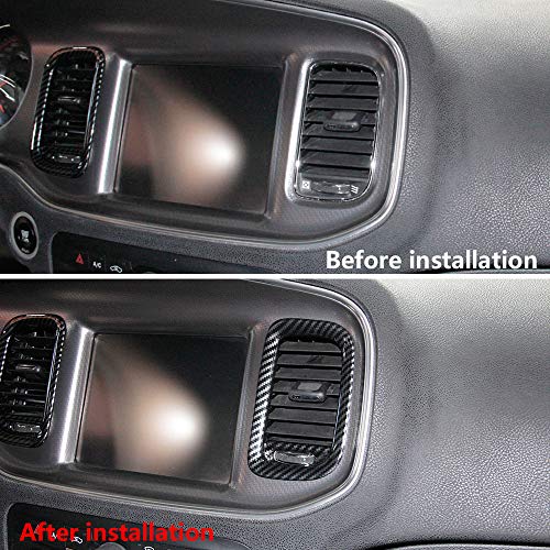 crosselec Carbon Fiber Air Vent Cover AC Outlet Trim kit for Dodge Charger 2011-2014 - Image 4