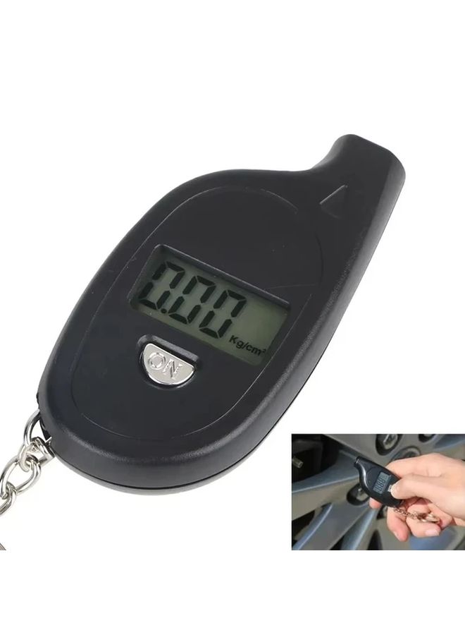 Mini Digital Tire Pressure Gauge Black LCD Display Keychain Essential Auto Motorcycle Accessory - Image 5