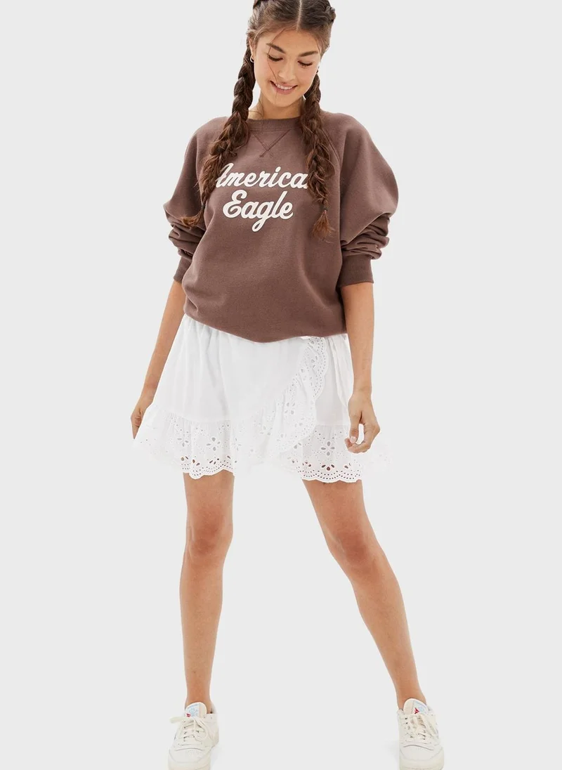 American Eagle Lace Hem Tie Detail Skirts