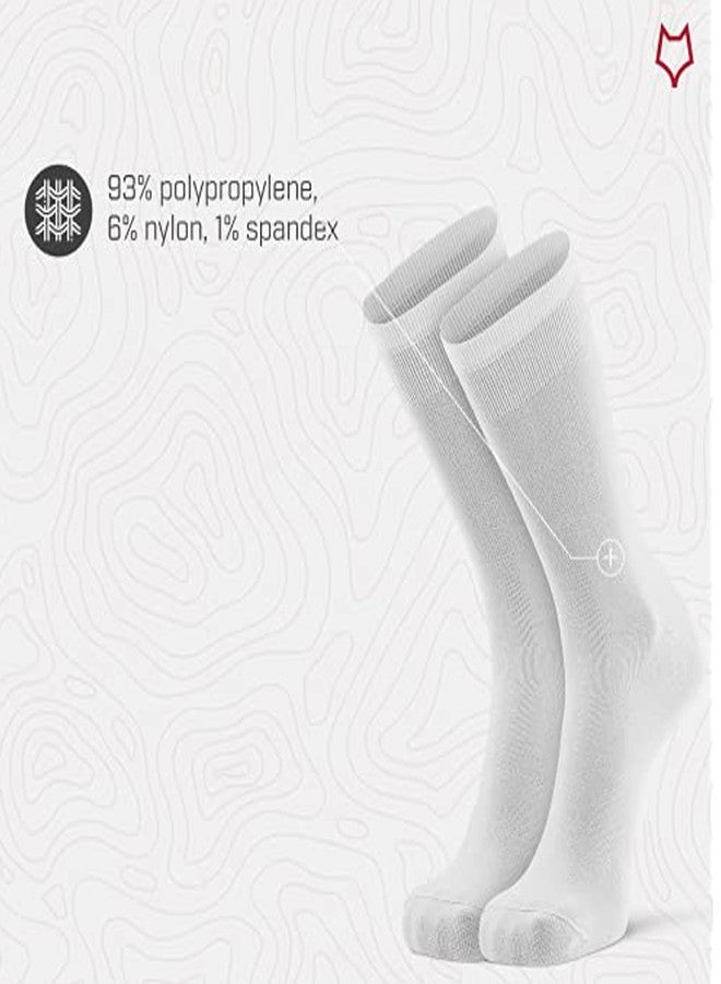 FOX RIVER FoxRiver Mens Wick Dry Auras Ultra-lightweight Liner Crew Hiking-socks, White, Small US - Image 4