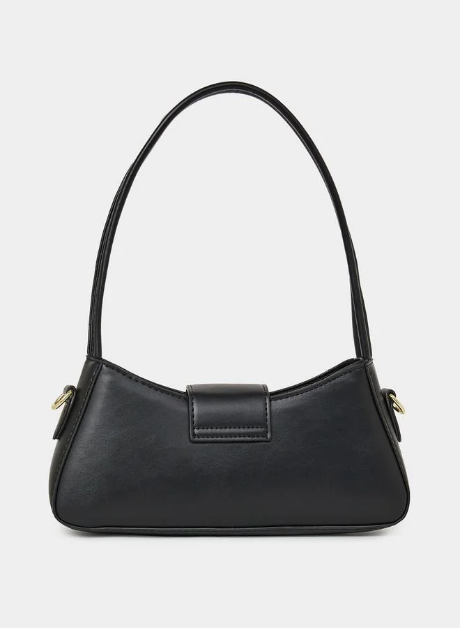 Styli Wide Belted Design Dual Strap Shoulder Bag