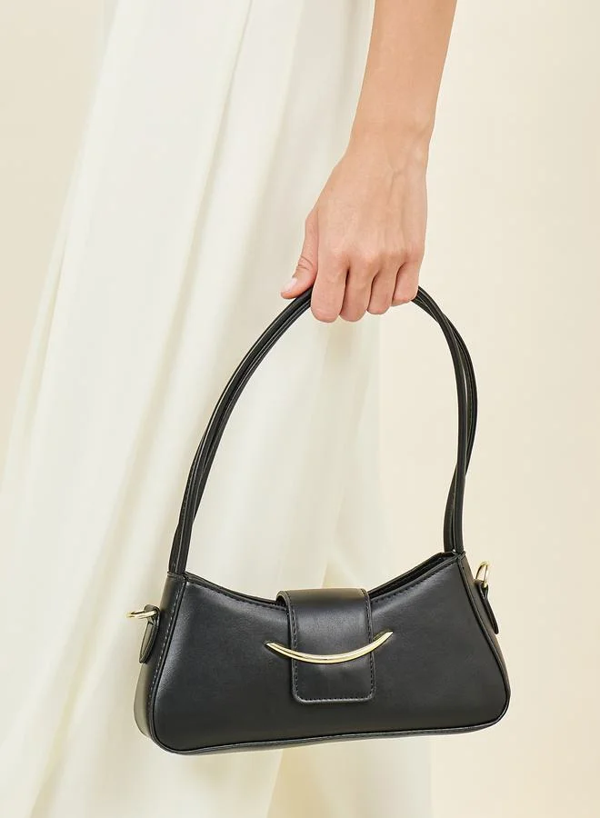 Styli Wide Belted Design Dual Strap Shoulder Bag