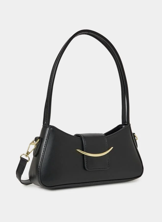 Styli Wide Belted Design Dual Strap Shoulder Bag