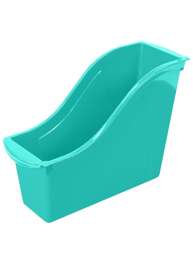 Storex Interlocking Book Bin Small 113/4 X 41/2 X 81/2 Inches Teal - Image 1