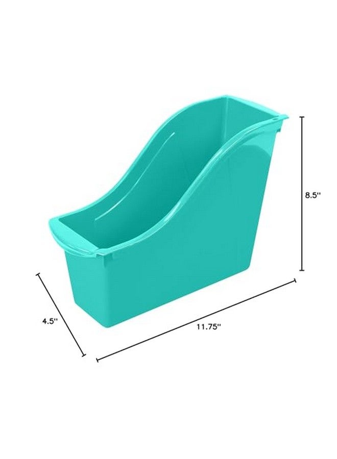 Storex Interlocking Book Bin Small 113/4 X 41/2 X 81/2 Inches Teal - Image 2