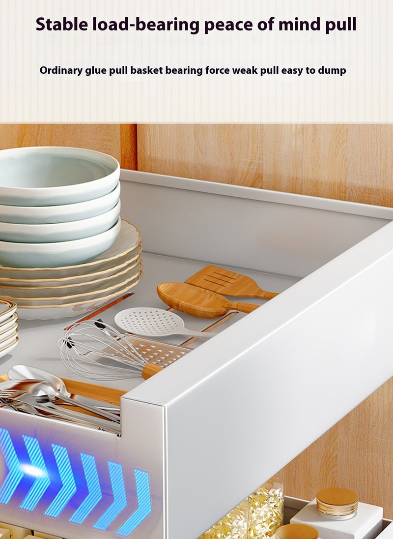 Sharpdo - Kitchen Stainless steel Dishware Storage Rack, Drawer Storage Partition Rack 40*43*7CM - Image 1