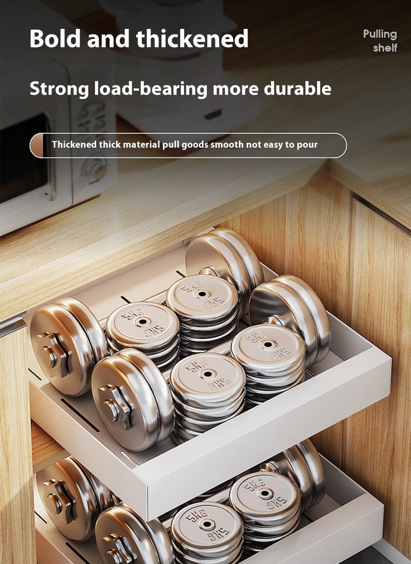 Sharpdo - Kitchen Stainless steel Dishware Storage Rack, Drawer Storage Partition Rack 40*43*7CM - Image 1