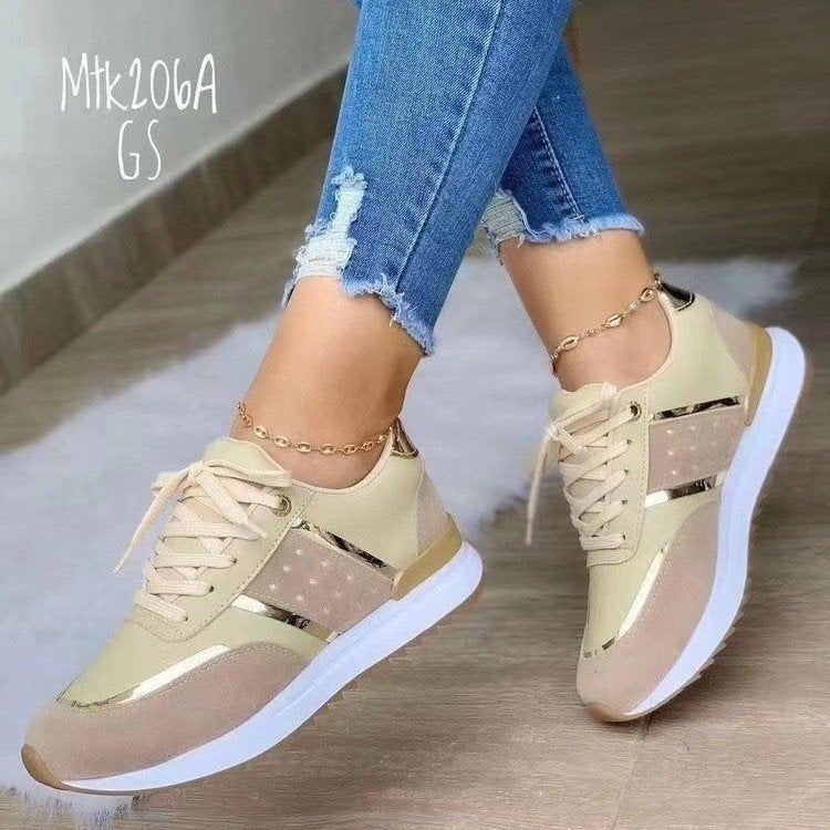 Temu Explosions Cross Strap Casual Round Head Platform Bottom Shoes 2024 Classic Color-Matching Shoes - Image 3