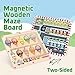 Hoarosall Montessori Toys Magnetic Color and Number Maze Toddler Puzzles Magnetic letters Puzzle Board Double Sided Wooden Magnet Game Montessori Busy Board Educational Toys learning toys for toddlers 36 - Image 4
