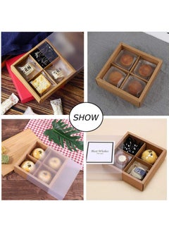 KASTWAVE Cupcake Boxes with Inserts and Display Windows, Brown Kraft Treats Gift Boxes, Cupcake Containers for Baking Pastries Goodies Biscuits (15 Packs 4 Lattices)  - Image 5