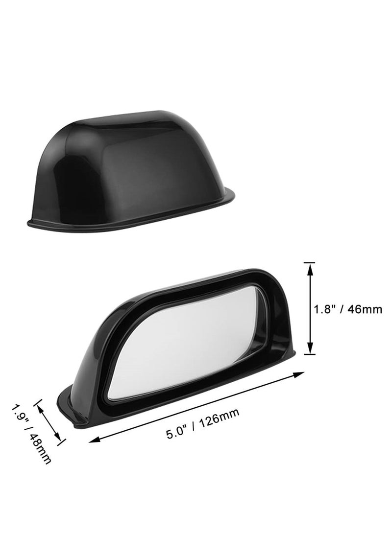 SYOSI Back Passenger Rear View Mirror, Adjustable Blind Spot Mirror, Real Glass, Car Side View Mirror With Convex Surface Stick on B Pillar for Second Row Door Safely Get-Off, 2 PCS - Image 2