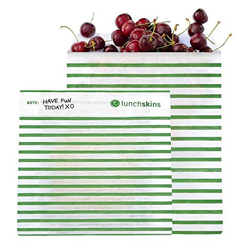 Lunchskins Recyclable & Sealable XL Sandwich Bags – 50 Count | Stripe Design | Eco-Friendly Food Storage Bags Made from Grease-Resistant Glassine Paper with Self-Adhesive Closure - Image 2