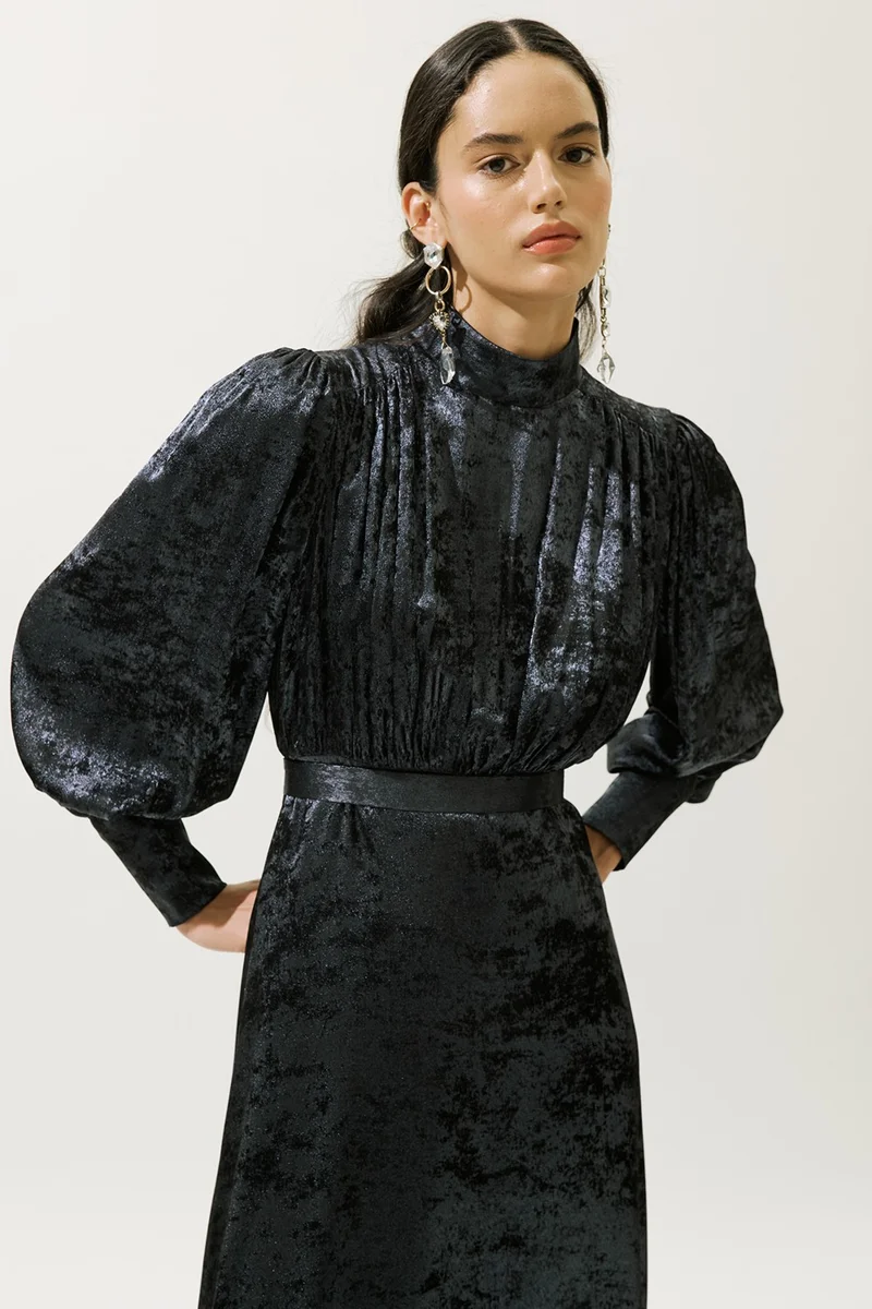 Manuka Velvet Mockneck Dress