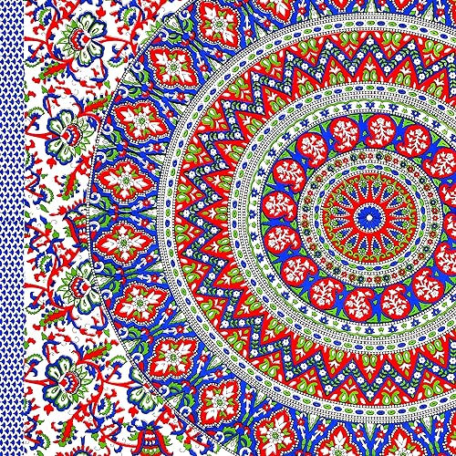 RajasthaniKart® Comfort Rajasthani Jaipuri Traditional Sanganeri Print 144 TC 100% Cotton Single Bedsheet with 1 Pillow Covers (Single, Blue) - Image 5