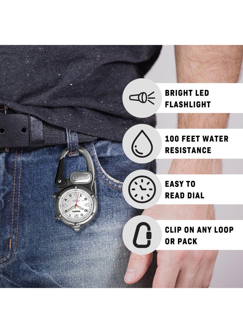 Dakota Dakota Mini Clip Microlight, Clip Watch, Flashlight and Watch, Outdoor Gifts for Men and Women, Use for Fishing Hunting, and More, Tactical Watch with LED Flashlight  - Image 2