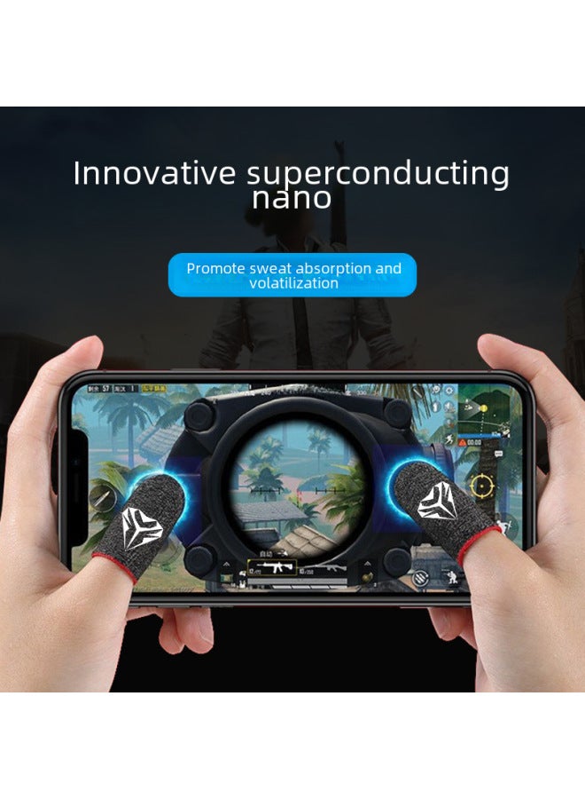 Professional Gaming Finger Sleeves For Mobile Games Pubg Peacekeeper Sweat-resistant Digital Computer Accessories-Product Color:【Red】 Y02 Electric Competition Hand Tour Finger Coat - Image 3