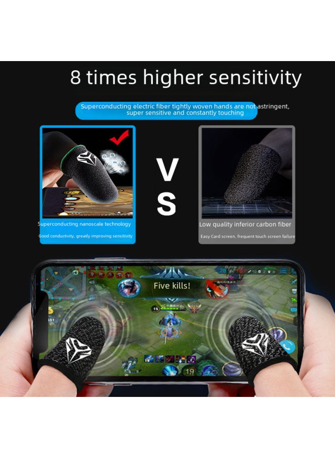 Professional Gaming Finger Sleeves For Mobile Games Pubg Peacekeeper Sweat-resistant Digital Computer Accessories-Product Color:【Red】 Y02 Electric Competition Hand Tour Finger Coat - Image 5