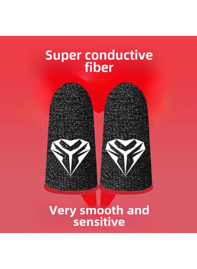 Professional Gaming Finger Sleeves For Mobile Games Pubg Peacekeeper Sweat-resistant Digital Computer Accessories-Product Color:【Red】 Y02 Electric Competition Hand Tour Finger Coat - Image 1