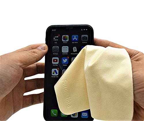 Earnestine 10 Pack 6" x 7" Premium Thick Microfiber Eyeglasses Cleaning Cloth for Glasses,Safe No Color Bleeding Eyeglass Cloth, Soft Microfiber Eyeglass Cloths,Lint Free Lens Cloth - Image 3