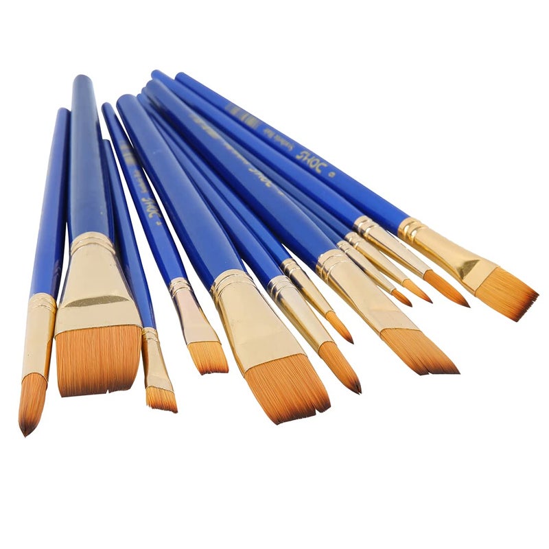 DOMS Artistic Paint Brush Set with Zip Case (12 Brushes x 1 Set) - Image 3