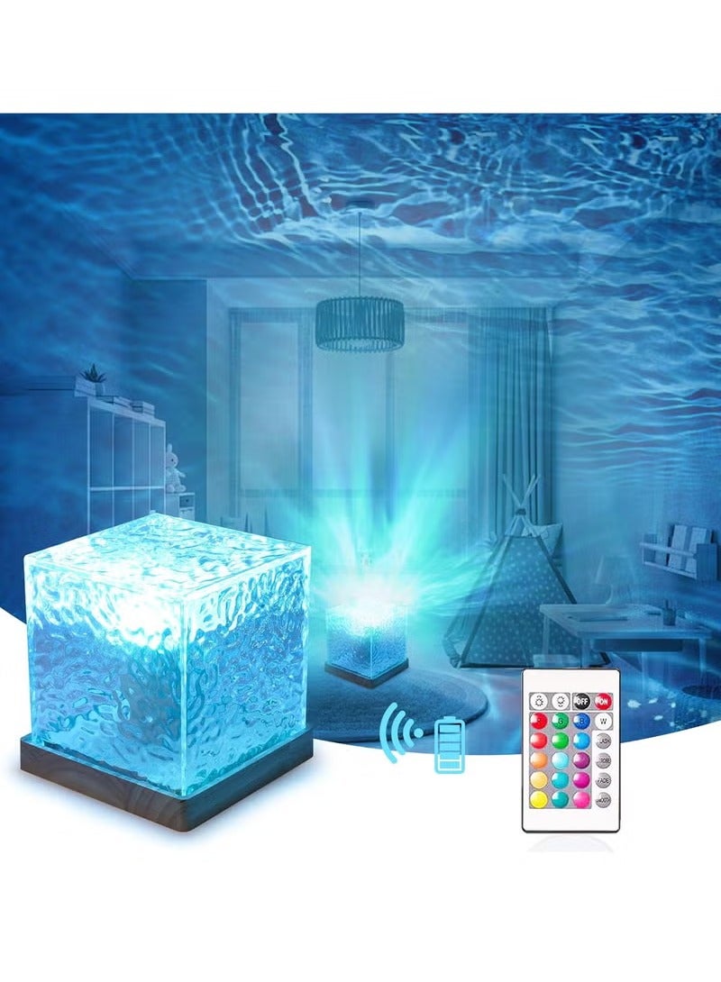 عربست أضواء الشمال بروجيكتور, أورورا بروجيكتور, المحيط موجة سقف بروجيكتور, منتصف الليل أورا مصباح المياه مصباح مع التحكم عن بعد, 16 ألوان موجة ضوء ليلي للغرفة ديكور - Image 1