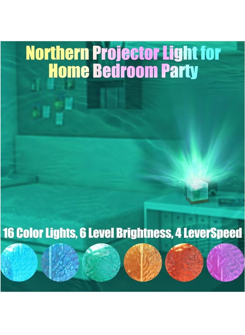 عربست أضواء الشمال بروجيكتور, أورورا بروجيكتور, المحيط موجة سقف بروجيكتور, منتصف الليل أورا مصباح المياه مصباح مع التحكم عن بعد, 16 ألوان موجة ضوء ليلي للغرفة ديكور - Image 4