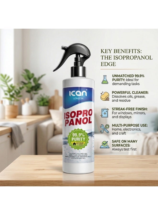 آي كان لندن سائل تنظيف كحول الأيزوبروبانول من آي كان لندن / كحول الأيزوبروبانول النقي بنسبة 99.9%، بخاخ 500 مل - Image 4