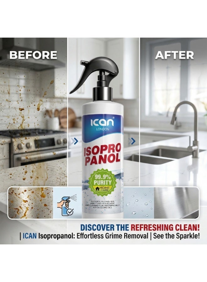 آي كان لندن سائل تنظيف كحول الأيزوبروبانول من آي كان لندن / كحول الأيزوبروبانول النقي بنسبة 99.9%، بخاخ 500 مل - Image 5