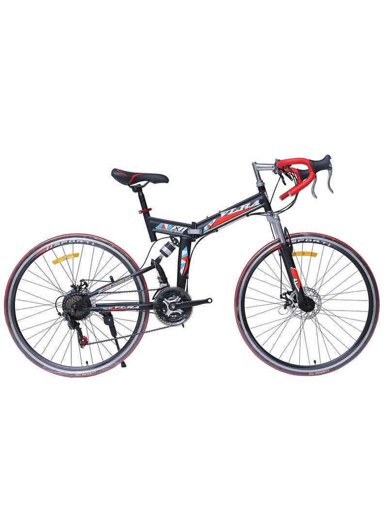 Racing bicycle 700c road bike 27 inch Folding Bicycle With Suspension (black/red) - pzsku/Z1DB4DD574D7D6AB57EC4Z/45/_/1696326661/c3eda4dd-a95e-438f-be84-a7205316c6a5