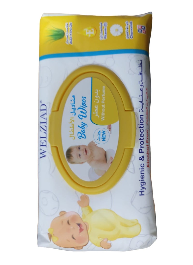 WELZIAD 3  Piececs of Baby Wipes Unscented   3 *80  Wipes  - Image 2