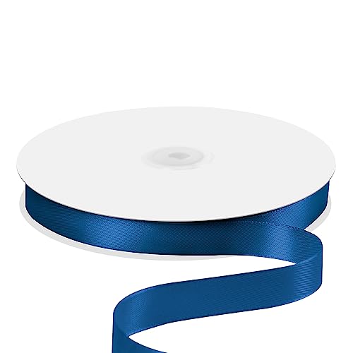 Quhora 58 x 100 Yards Satin Ribbon Navy Blue Silk Ribbon with Spool Ideal for Gift Wrapping Floral Bouquets Crafts Wedding Party Decorations Christmas and Sewing Projects - Image 2