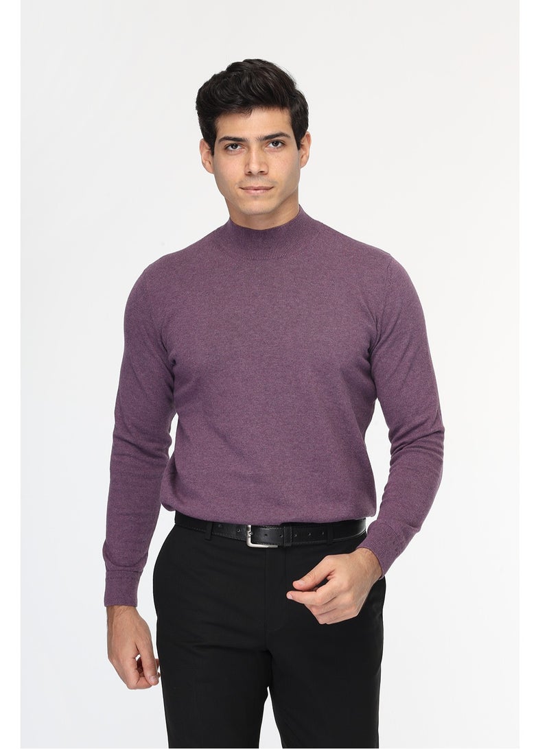 unisex Wool Pullover With High Neck