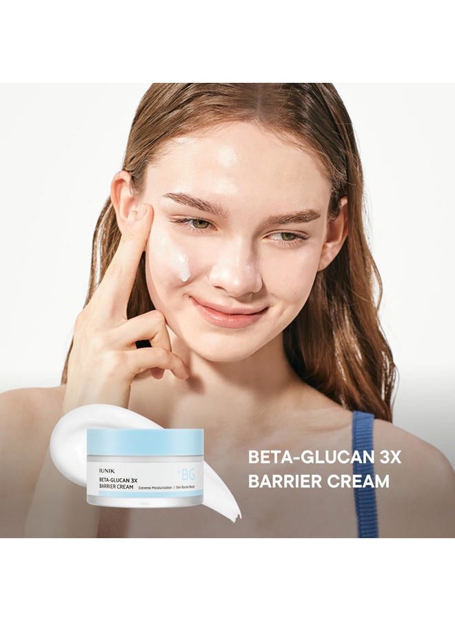 iUNIK Beta-Glucan 3X Barrier Cream – Beta-Glucan, Shea Butter & Panthenol Deep Hydration Cream Moisturizer for Barrier Strengthening, Korean Skincare for Dry & Sensitive Skin, 50ml / 1.69 fl oz - Image 3