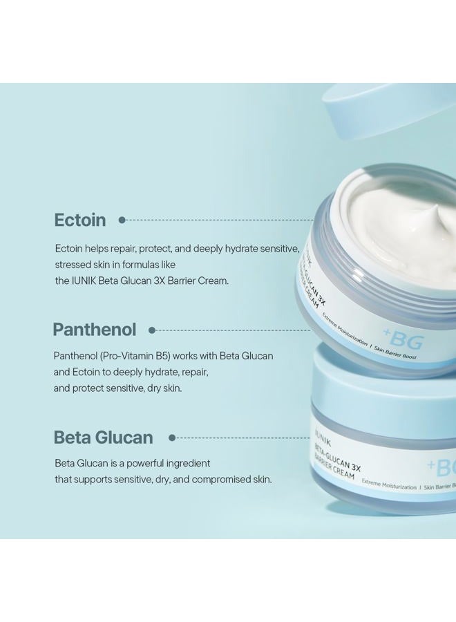 iUNIK Beta-Glucan 3X Barrier Cream – Beta-Glucan, Shea Butter & Panthenol Deep Hydration Cream Moisturizer for Barrier Strengthening, Korean Skincare for Dry & Sensitive Skin, 50ml / 1.69 fl oz - Image 5