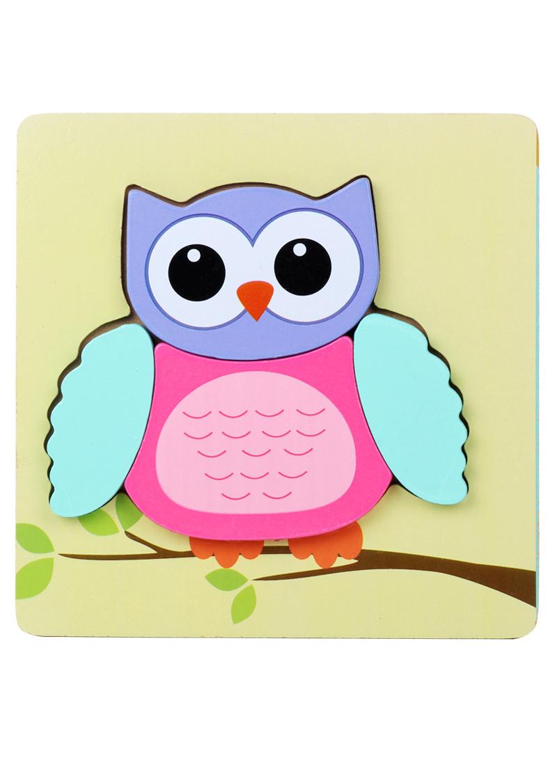 Children's cartoon animal three-dimensional puzzle wooden puzzle toys early education puzzle blocks