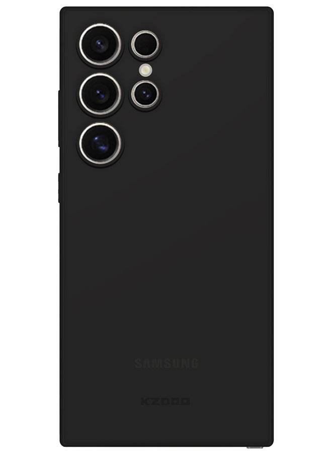 KZDOO Samsung Galaxy S24 Ultra Case Slim Thin Air Skin Full Coverage Protective Case Sturdy Durable Thin Case Drop Protection Case Cover Transparent Black  - Image 1