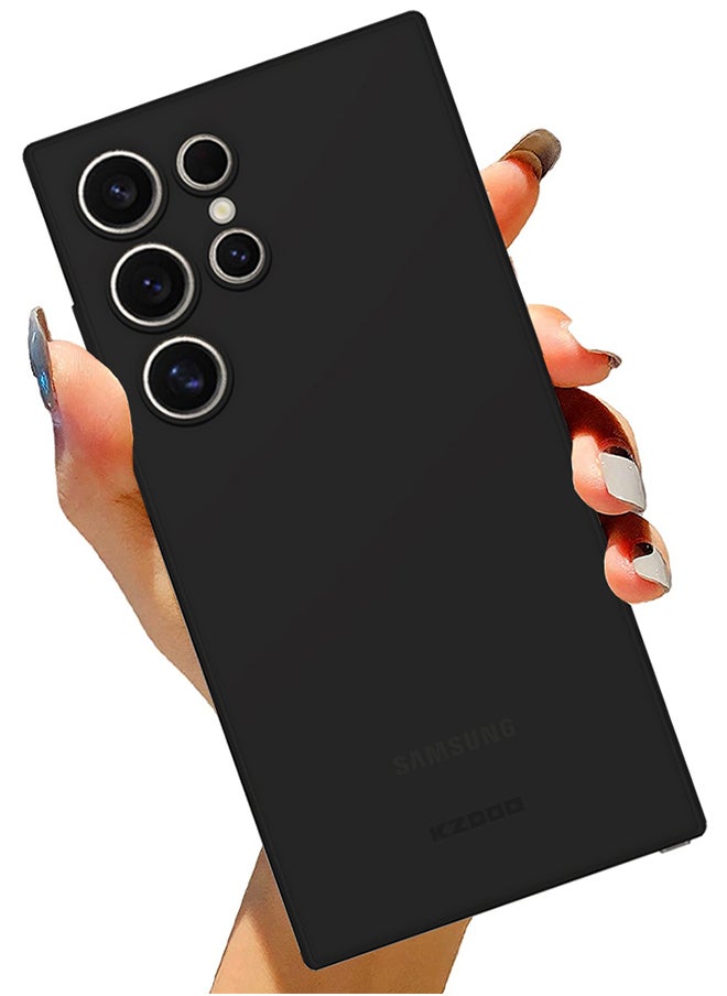 KZDOO Samsung Galaxy S24 Ultra Case Slim Thin Air Skin Full Coverage Protective Case Sturdy Durable Thin Case Drop Protection Case Cover Transparent Black  - Image 4
