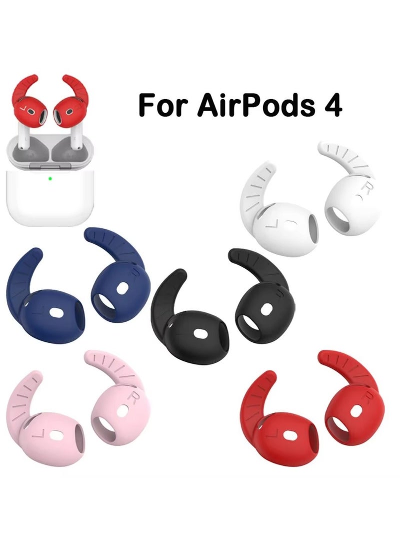 5 Pairs for AirPods 4 Ear Hooks Covers Anti-Slip Accessories Compatible with AirPods 4th Generation (Multicolour) - Image 1