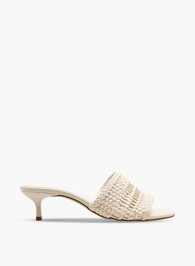 Paprika Women Textured Kitten Heel Sandals