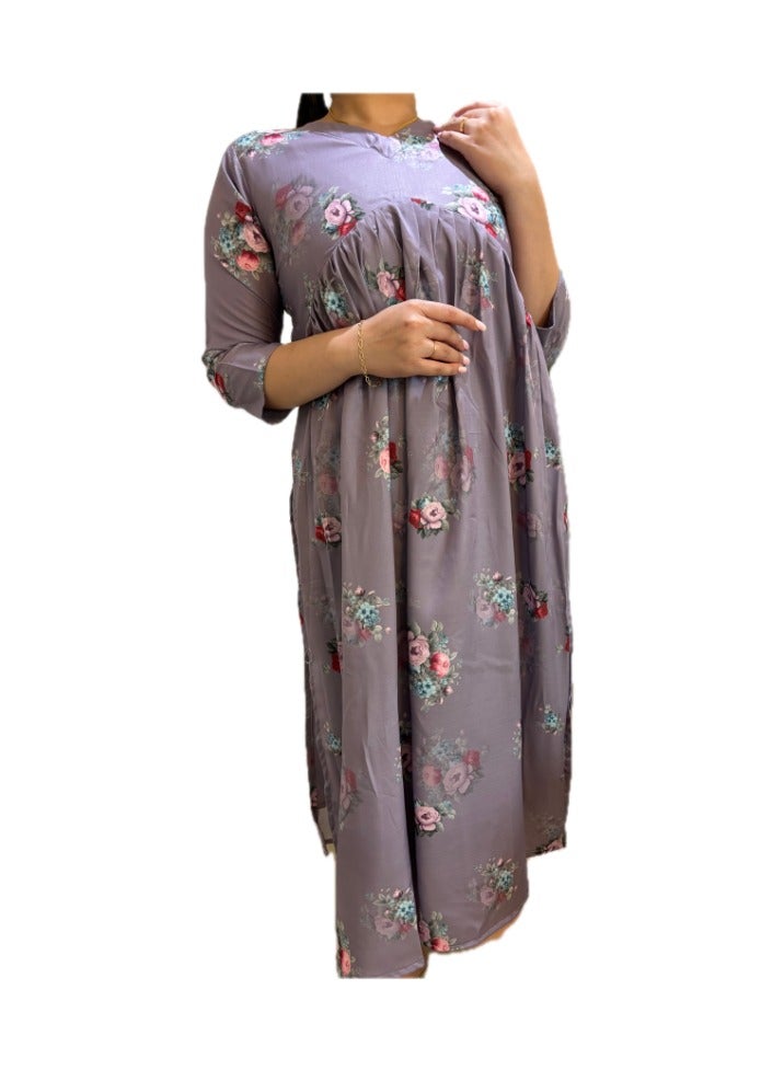 Zebees Crape floral Dress / top/ Kurti for Women, Comfortable & Stylish  - Image 2