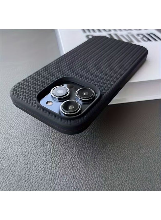 تيمو غطاء هاتف سيليكون سائل ملمس جلد مموج غطاء حماية مطفي مضاد للصدمات والخدوش متوافق مع ايفون 14 برو - Image 2