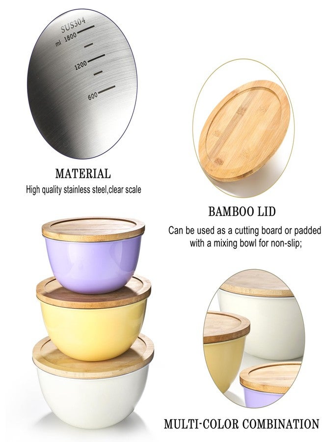 Turewin Magnetic Measuring Cups Set Includes 7 Stainless Steel Magnetic Measuring Cups and 3 Mixing Bowls with Wooden Lids Kitchen Measuring Tools for Cooking or Baking - Image 4