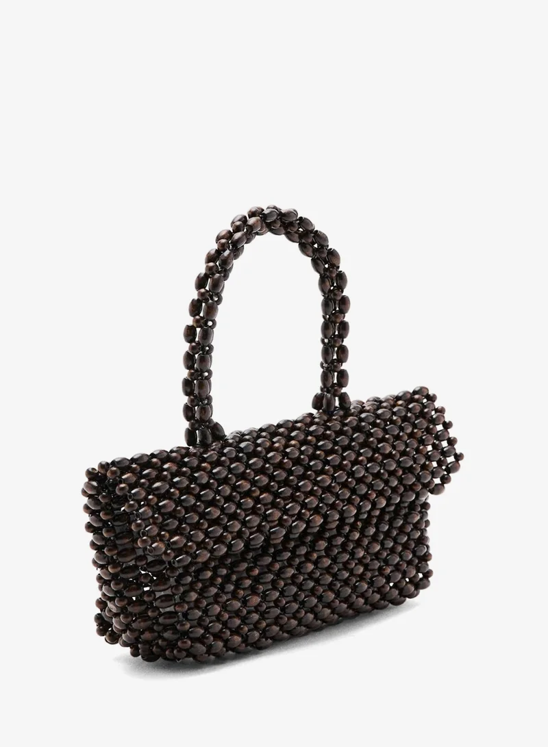 MANGO Natural Fiber Tote Bag