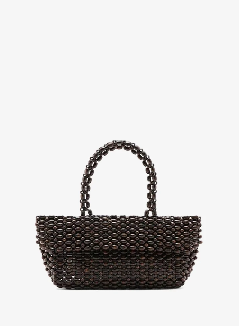 MANGO Natural Fiber Tote Bag